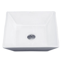 41.5cm White Rectangular Ceramic Basin